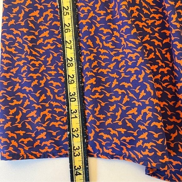 Anthropologie Kiwi Purple Dinosaur Bird Print Dress  | Size Medium Small - Picture 9 of 9